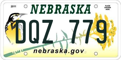 NE license plate DQZ779