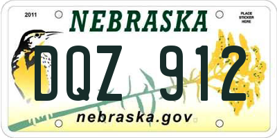NE license plate DQZ912