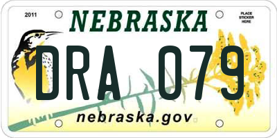 NE license plate DRA079