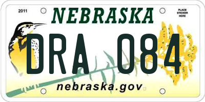NE license plate DRA084