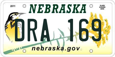 NE license plate DRA169