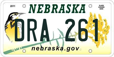 NE license plate DRA261