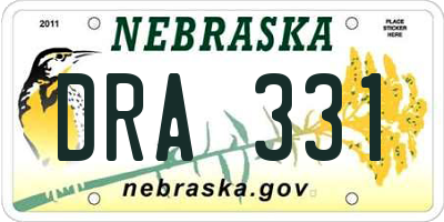 NE license plate DRA331