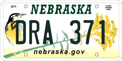 NE license plate DRA371