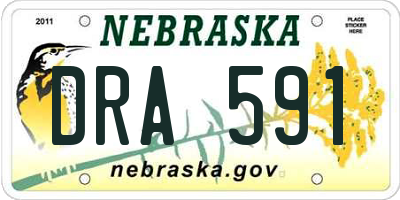 NE license plate DRA591