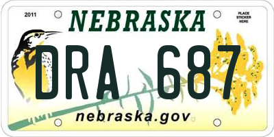 NE license plate DRA687