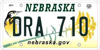 NE license plate DRA710
