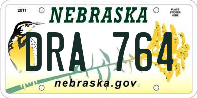 NE license plate DRA764