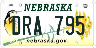 NE license plate DRA795
