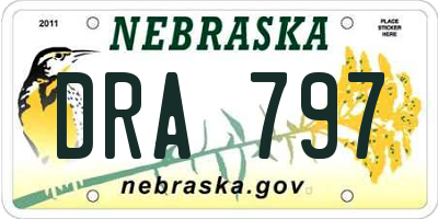 NE license plate DRA797