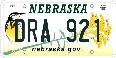 NE license plate DRA921