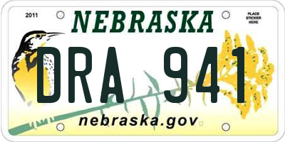 NE license plate DRA941