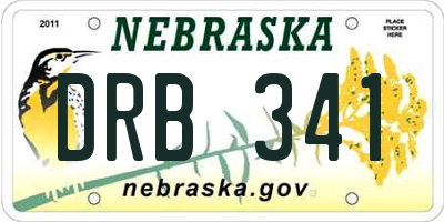 NE license plate DRB341