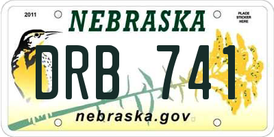 NE license plate DRB741