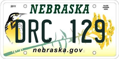 NE license plate DRC129
