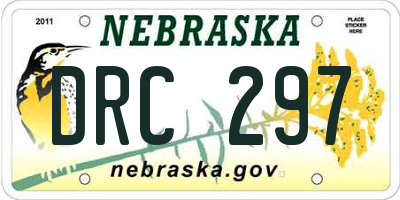 NE license plate DRC297