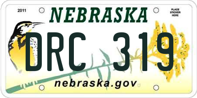 NE license plate DRC319