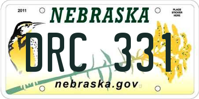 NE license plate DRC331