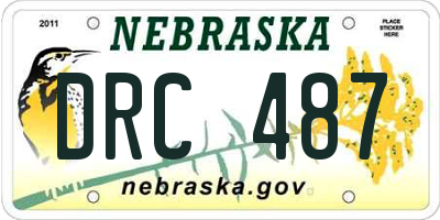 NE license plate DRC487