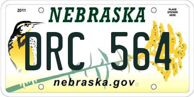 NE license plate DRC564