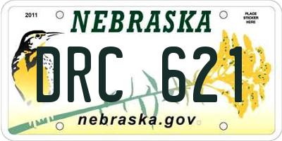 NE license plate DRC621