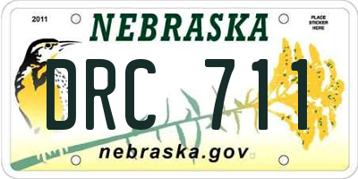 NE license plate DRC711