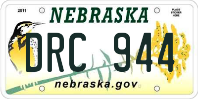 NE license plate DRC944
