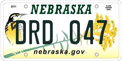 NE license plate DRD047