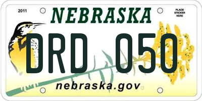 NE license plate DRD050