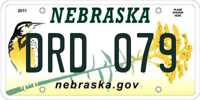 NE license plate DRD079