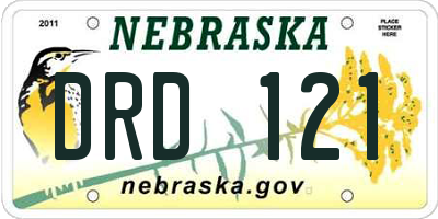 NE license plate DRD121