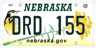 NE license plate DRD155