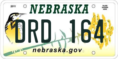 NE license plate DRD164