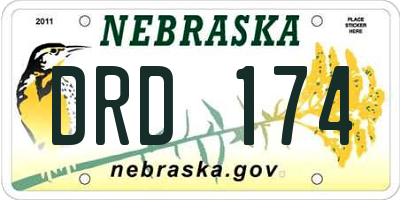 NE license plate DRD174