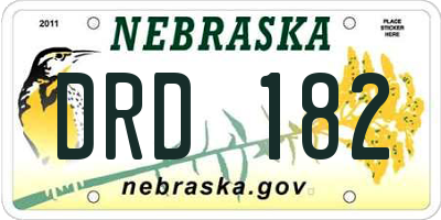 NE license plate DRD182