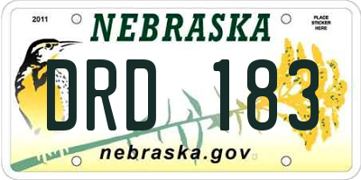 NE license plate DRD183