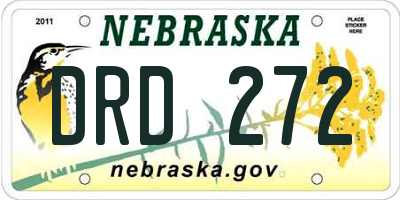 NE license plate DRD272