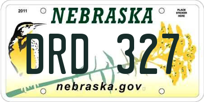 NE license plate DRD327