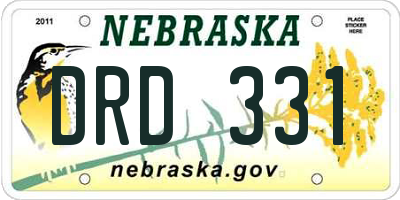 NE license plate DRD331