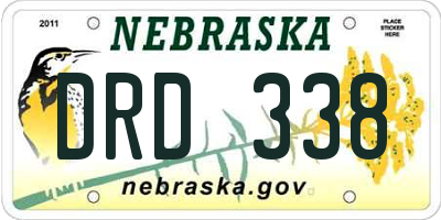 NE license plate DRD338