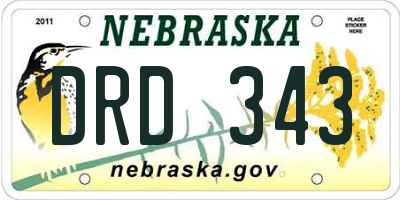 NE license plate DRD343
