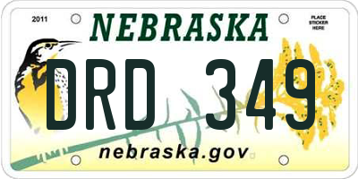 NE license plate DRD349