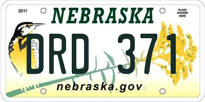 NE license plate DRD371