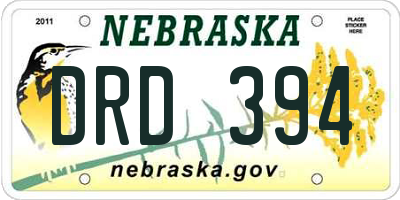 NE license plate DRD394