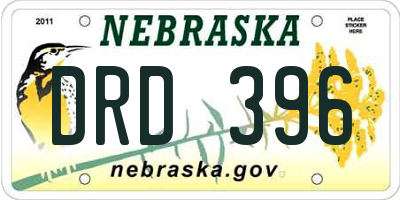 NE license plate DRD396