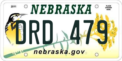NE license plate DRD479
