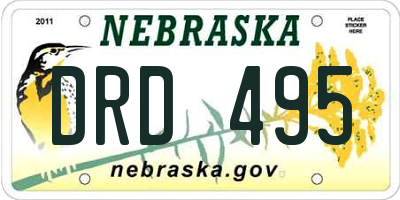 NE license plate DRD495