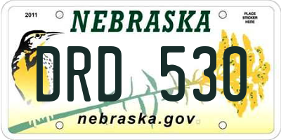 NE license plate DRD530