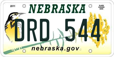 NE license plate DRD544