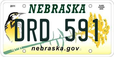 NE license plate DRD591